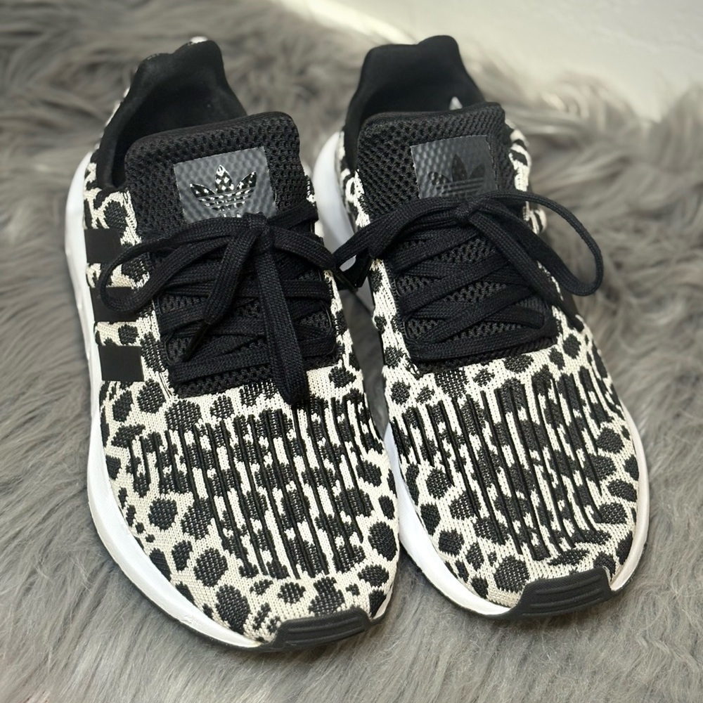 adidas Black and White Athletic Shoes